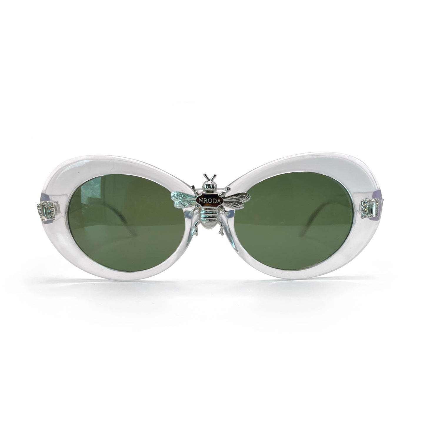 Somewhere Between Mars and Venus Clear Frame/Jet Black Lens SUNNIES + OPTICS Sunglasses Collection- NRODA