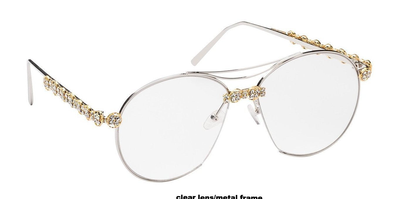 BETTER THAN THE REST: CRYSTAL CLEAR EDITION Clear Lens/Metal Frame SUNNIES + OPTICS Sunglasses Collection- NRODA