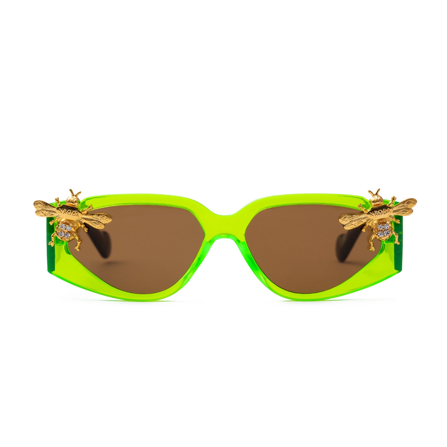 Nroda Riviera Bee - Gemstone Edition Peridot Green Eyewear Sunglasses Collection, Tnemnroda man- NRODA