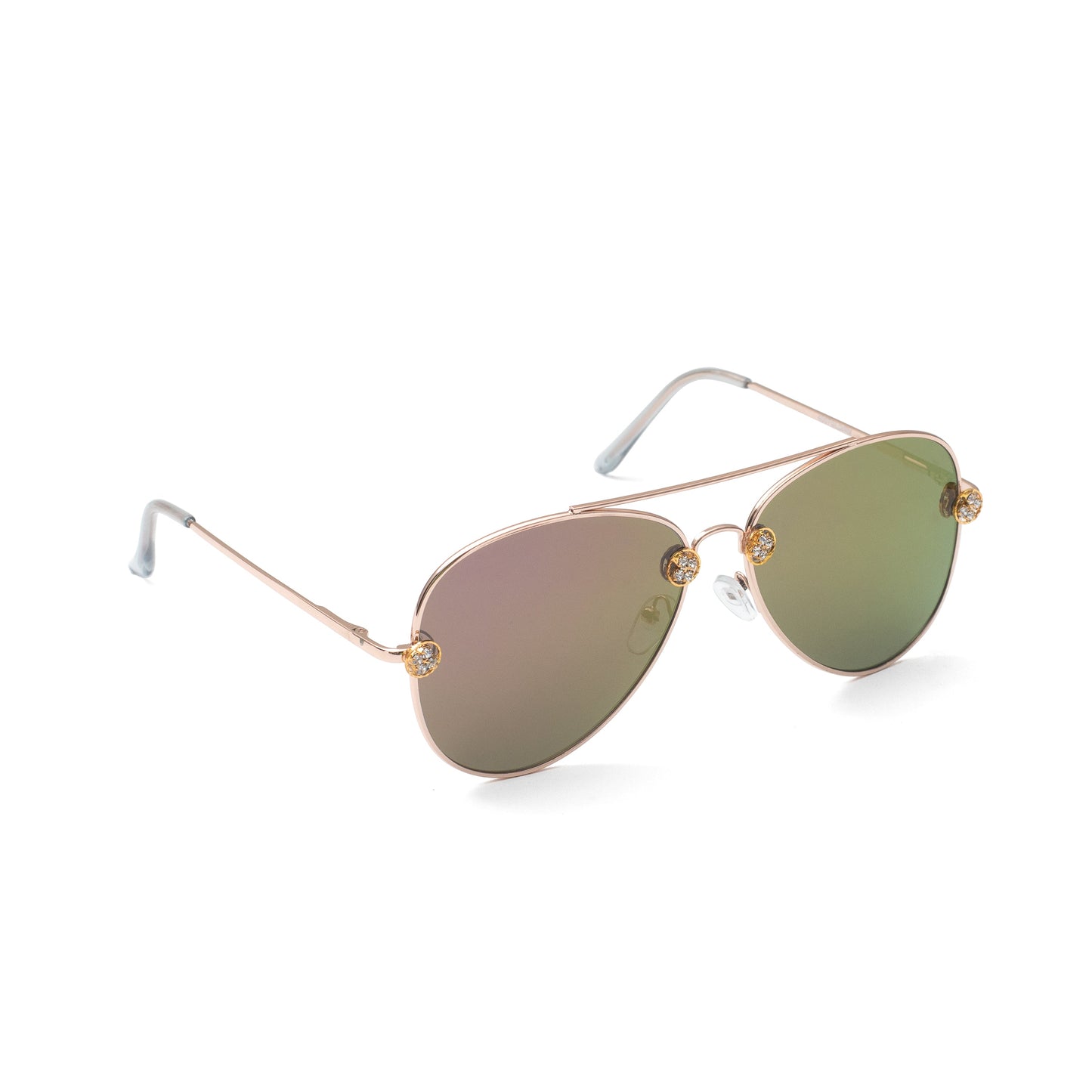 Mirror Mirror Sparkle Aviators Plum mirror SUNNIES + OPTICS Sunglasses Collection, nudes- NRODA