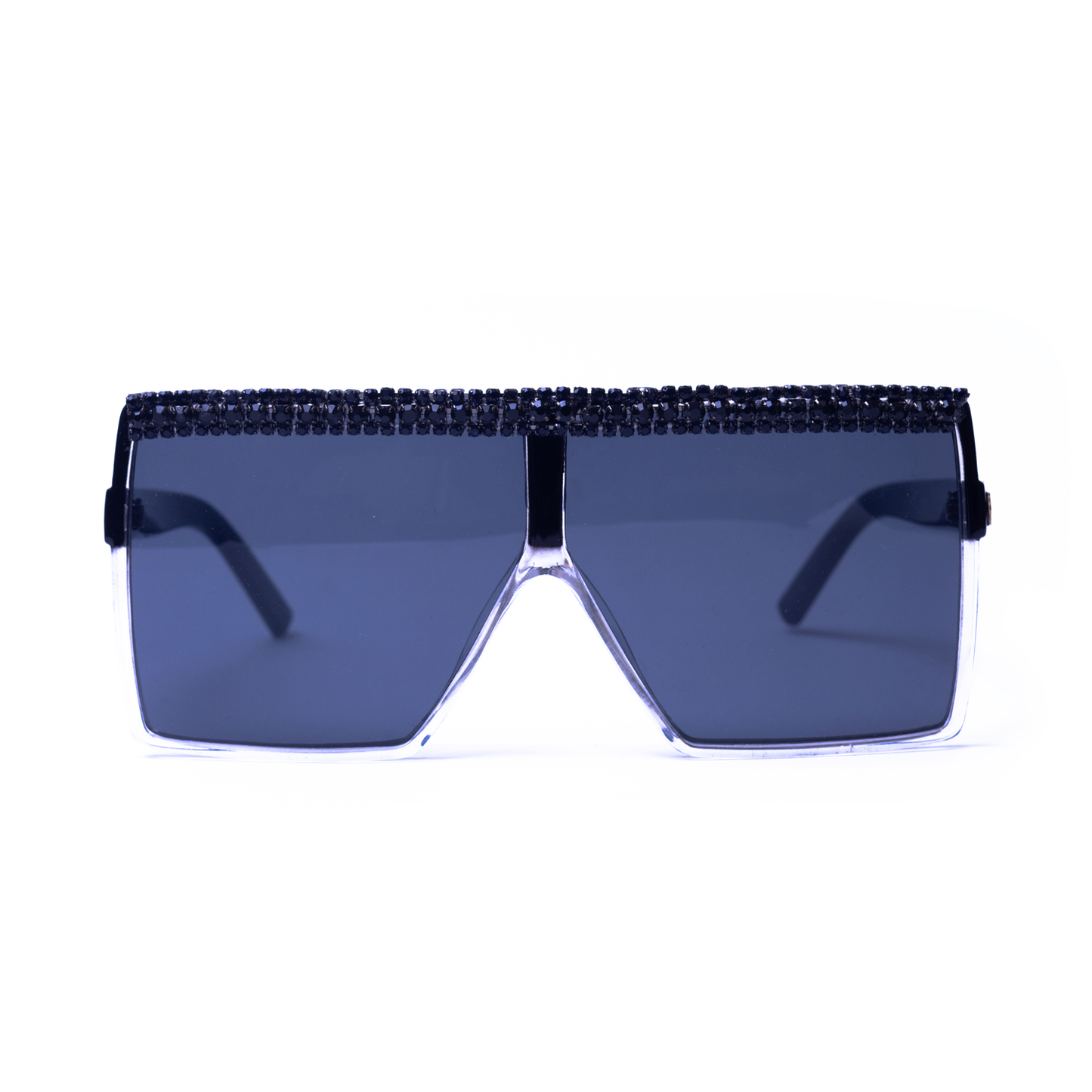 YOU SEE ME Jet black Lens/Gradient frame/black crystal SUNNIES + OPTICS TNEMNRODA- NRODA