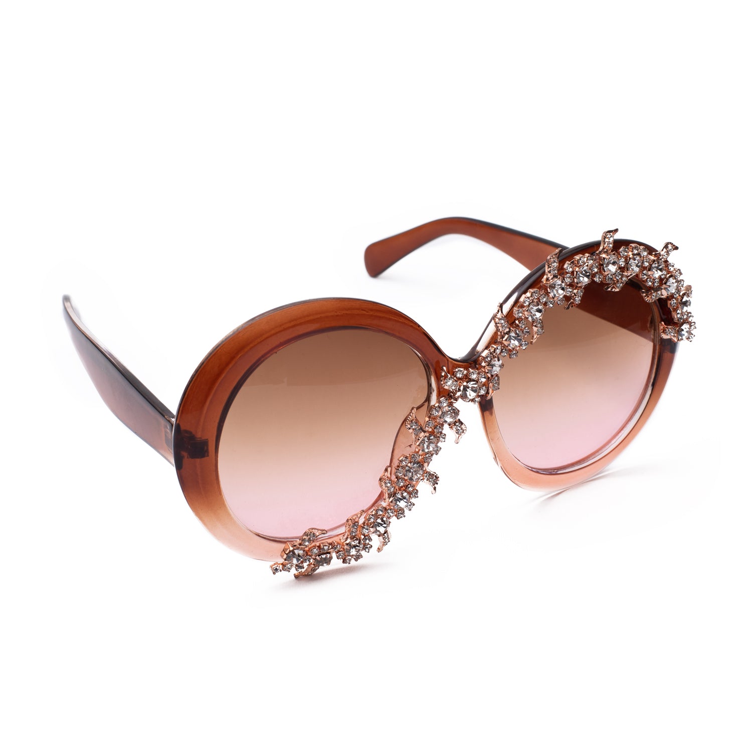 City of lights Champagne brown glitz SUNNIES + OPTICS Sunglasses Collection- NRODA