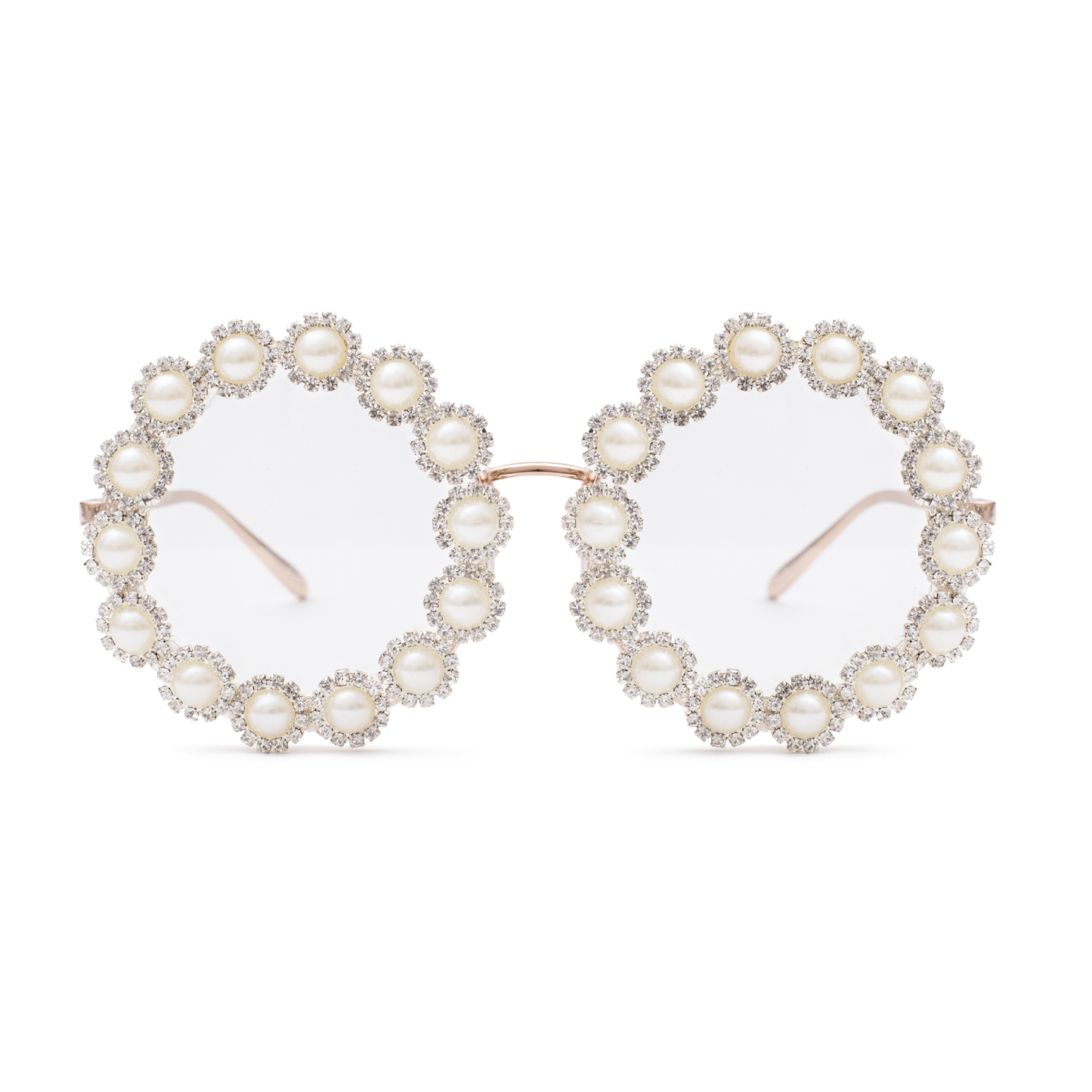 The Socialite Pearl frame / crystal clear lens SUNNIES + OPTICS TNEMNRODA- NRODA
