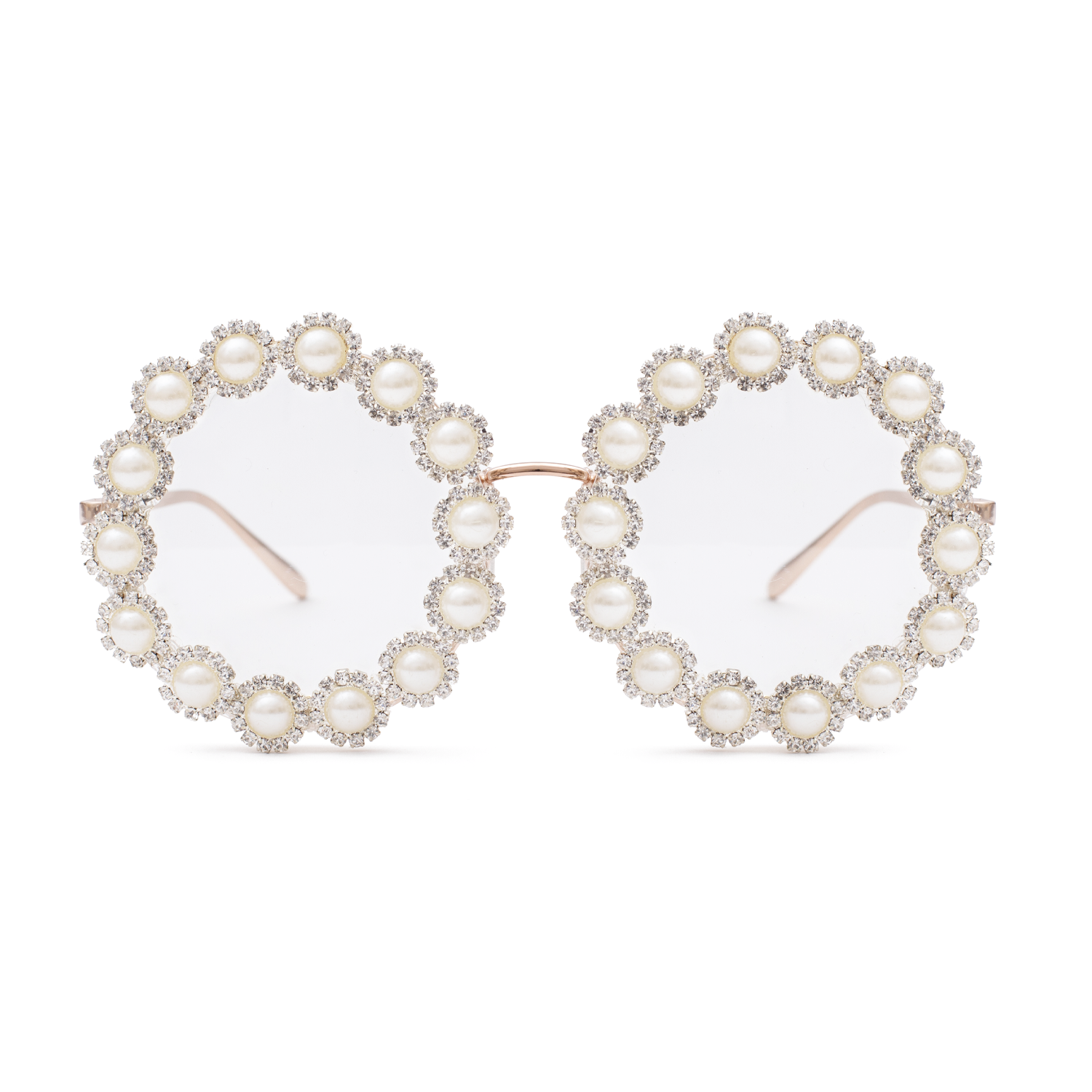 The Socialite Pearl frame / crystal clear lens SUNNIES + OPTICS TNEMNRODA- NRODA