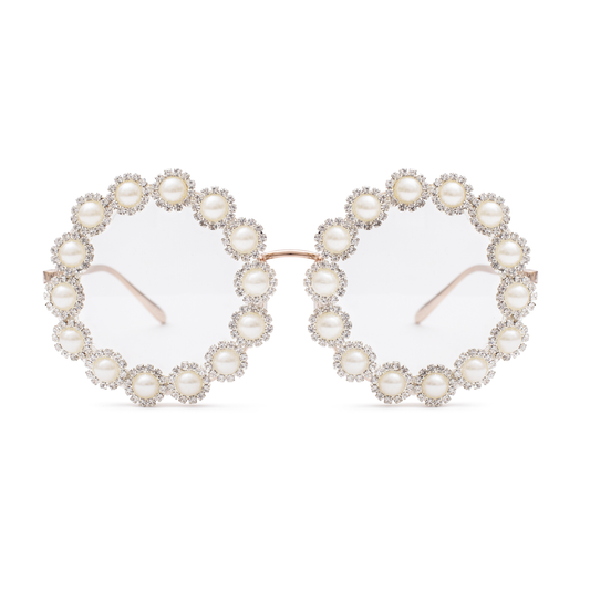 The Socialite Pearl frame / crystal clear lens SUNNIES + OPTICS TNEMNRODA- NRODA