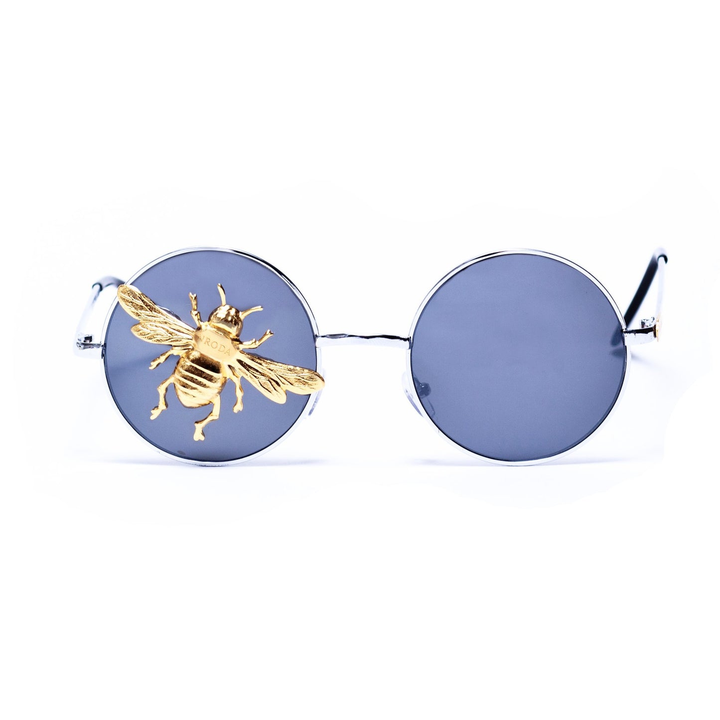 STINGER 24k Gold Plating / Metal Frame/Jet black lens Eyewear Sunglasses Collection- NRODA