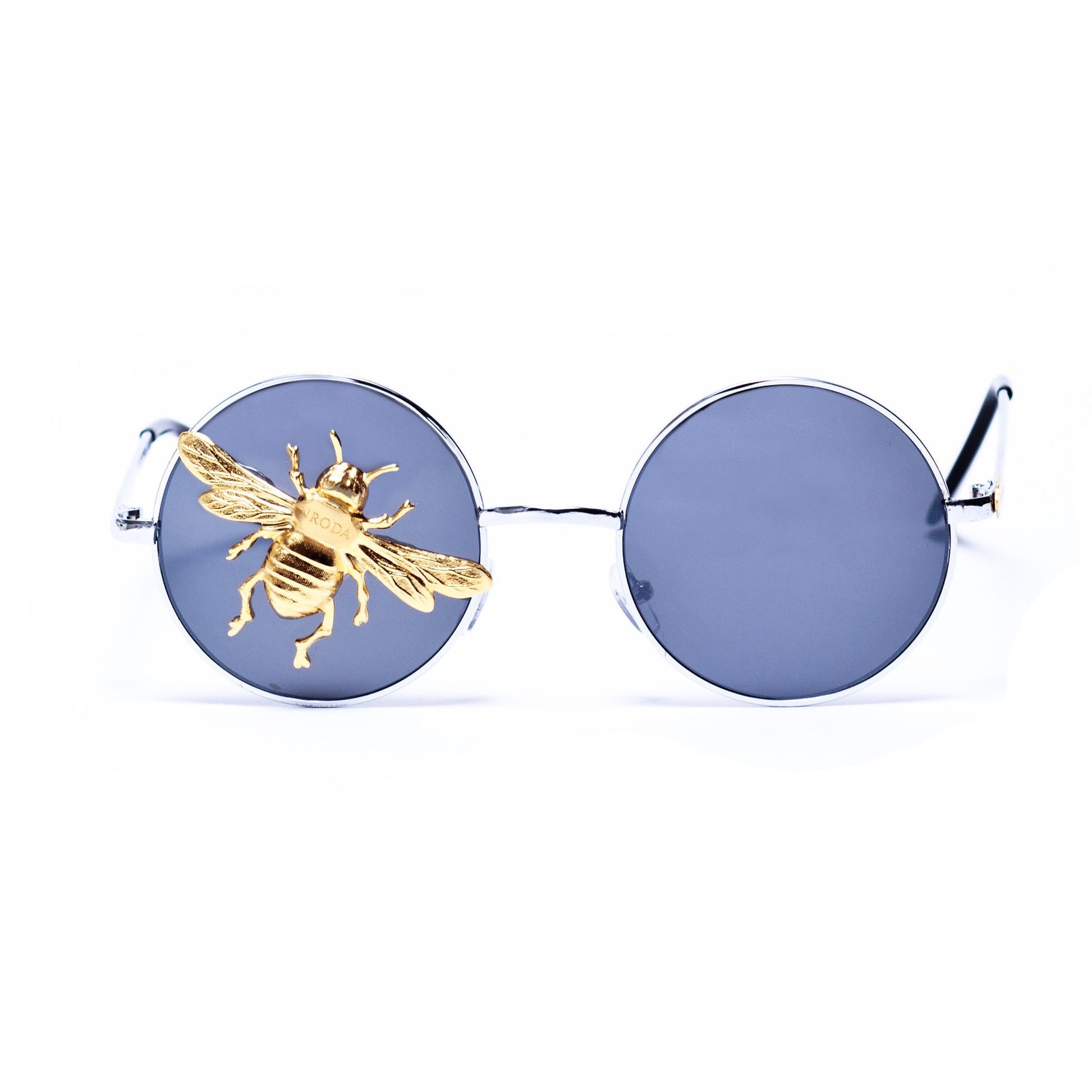 STINGER 24k Gold Plating / Metal Frame/Jet black lens Eyewear Sunglasses Collection- NRODA