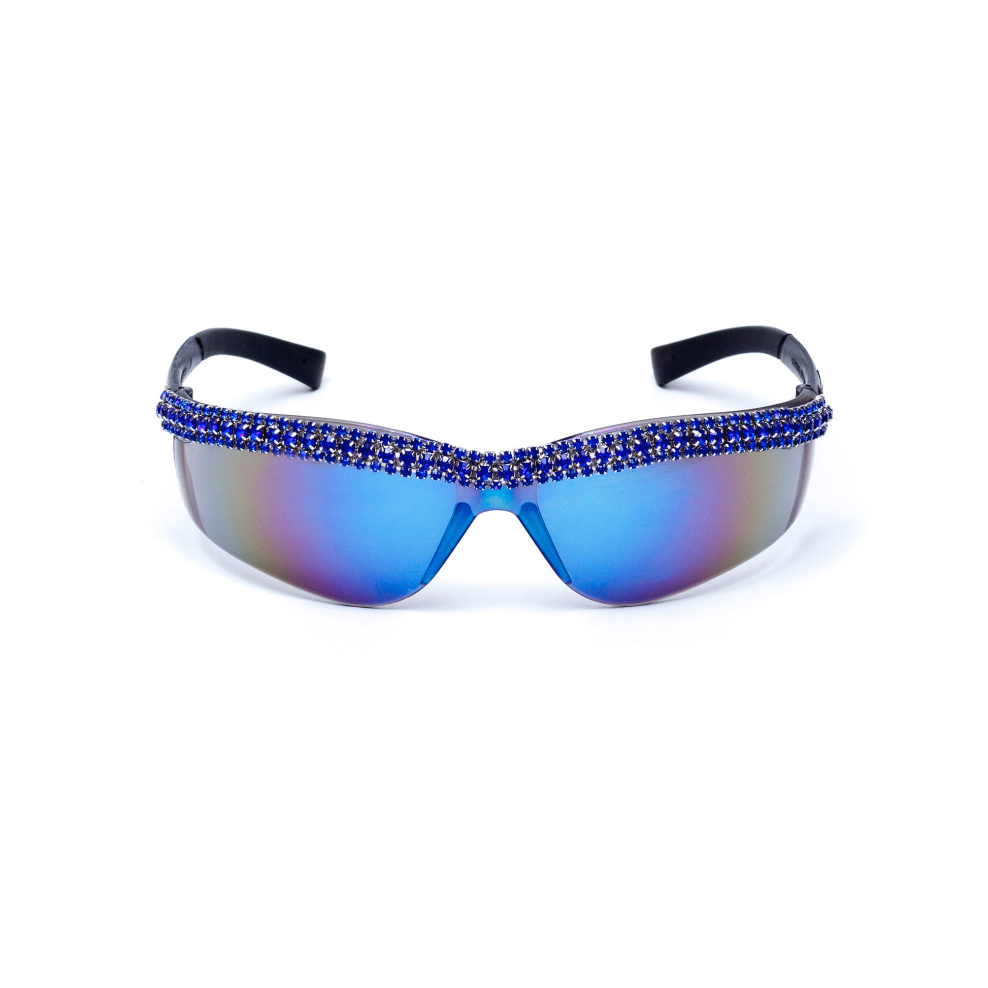 Jojo Sunnies Blue black crystal / blue mirror lens SUNNIES + OPTICS Sunglasses Collection- NRODA