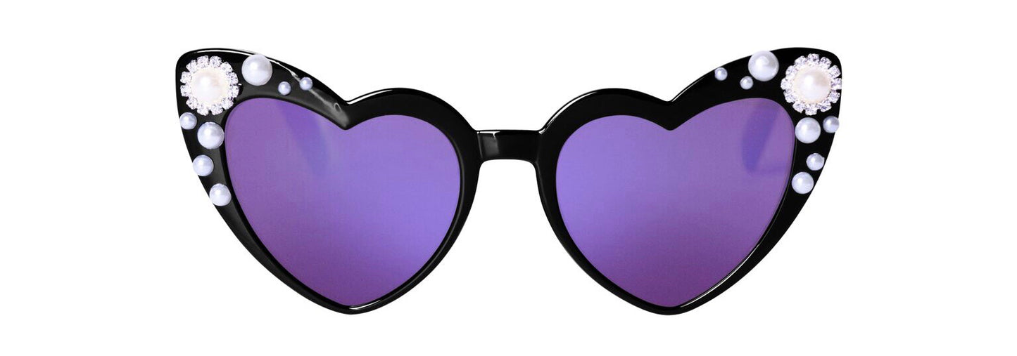 ANGELA SIMMONS IN THE BE MINE SUNNIES Jet black SUNNIES + OPTICS Sunglasses Collection, Tnemnroda man- NRODA