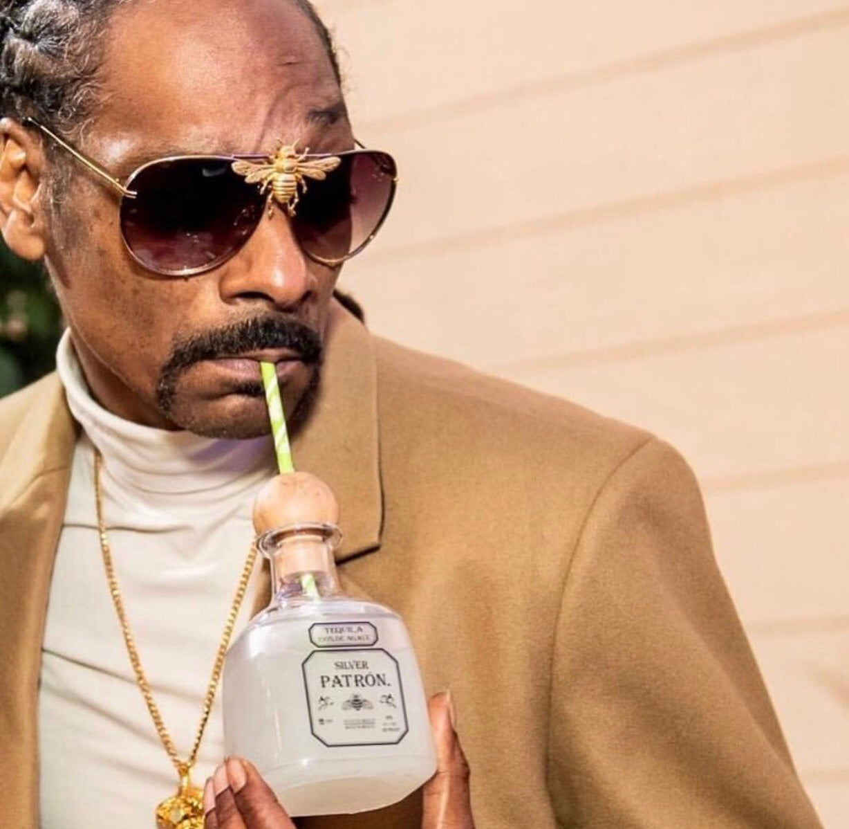 Snoop Dogg in the I’ll Be Rich Forever Bee Sunglasses in Jet Luxe SUNNIES + OPTICS Sunglasses Collection, Tnemnroda man- NRODA