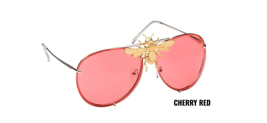 Rick Ross in I’ll Be Rich Forever Bee Sunglasses Rose Cherry Red SUNNIES + OPTICS Sunglasses Collection- NRODA