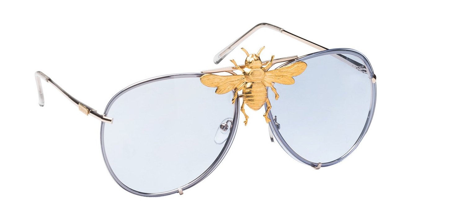 Gucci glasses shop with bumble bee