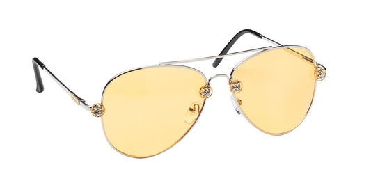 The Perfect Aviator - Cali Chrome Yellow Lens  SUNNIES + OPTICS TNEMNRODA- NRODA