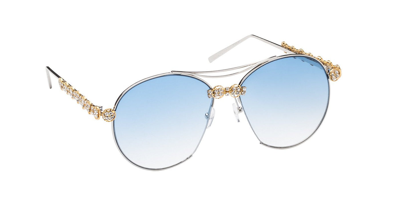 BETTER THAN THE REST: CRYSTAL CLEAR EDITION Ice Blue: Claire Sulmers Edition SUNNIES + OPTICS Sunglasses Collection- NRODA