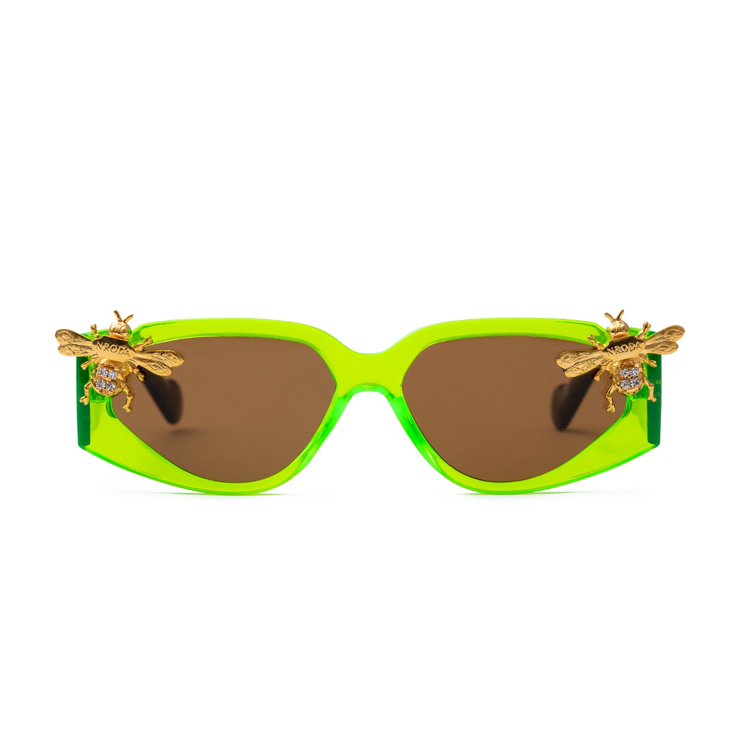 Nroda Riviera Bee - Gemstone Edition Peridot Green Eyewear Sunglasses Collection, Tnemnroda man- NRODA