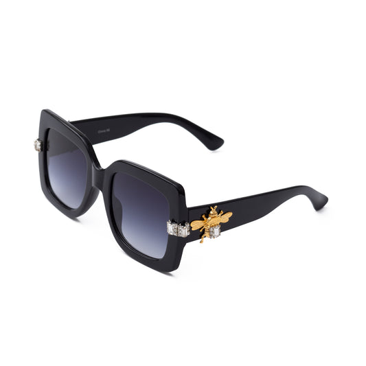 More than enough petite Jet black luxe SUNNIES + OPTICS Sunglasses Collection- NRODA