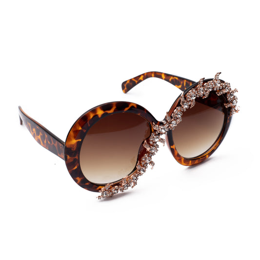 City of lights Cocoa brown glitz SUNNIES + OPTICS Sunglasses Collection- NRODA