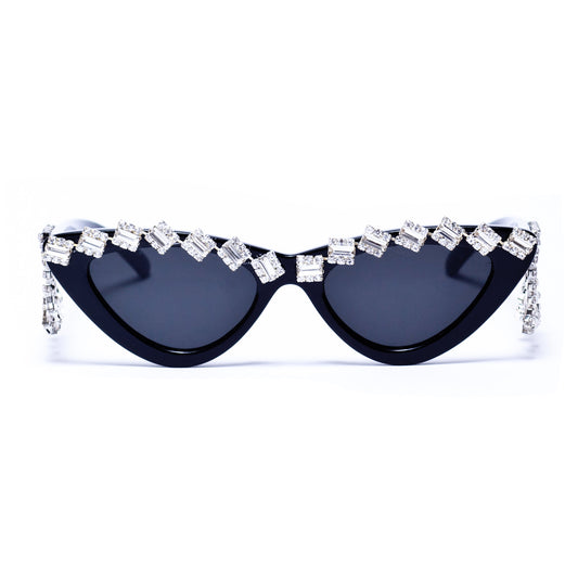SHOWSTOPPER Jet black Luxe Eyewear Sunglasses Collection, Tnemnroda man- NRODA