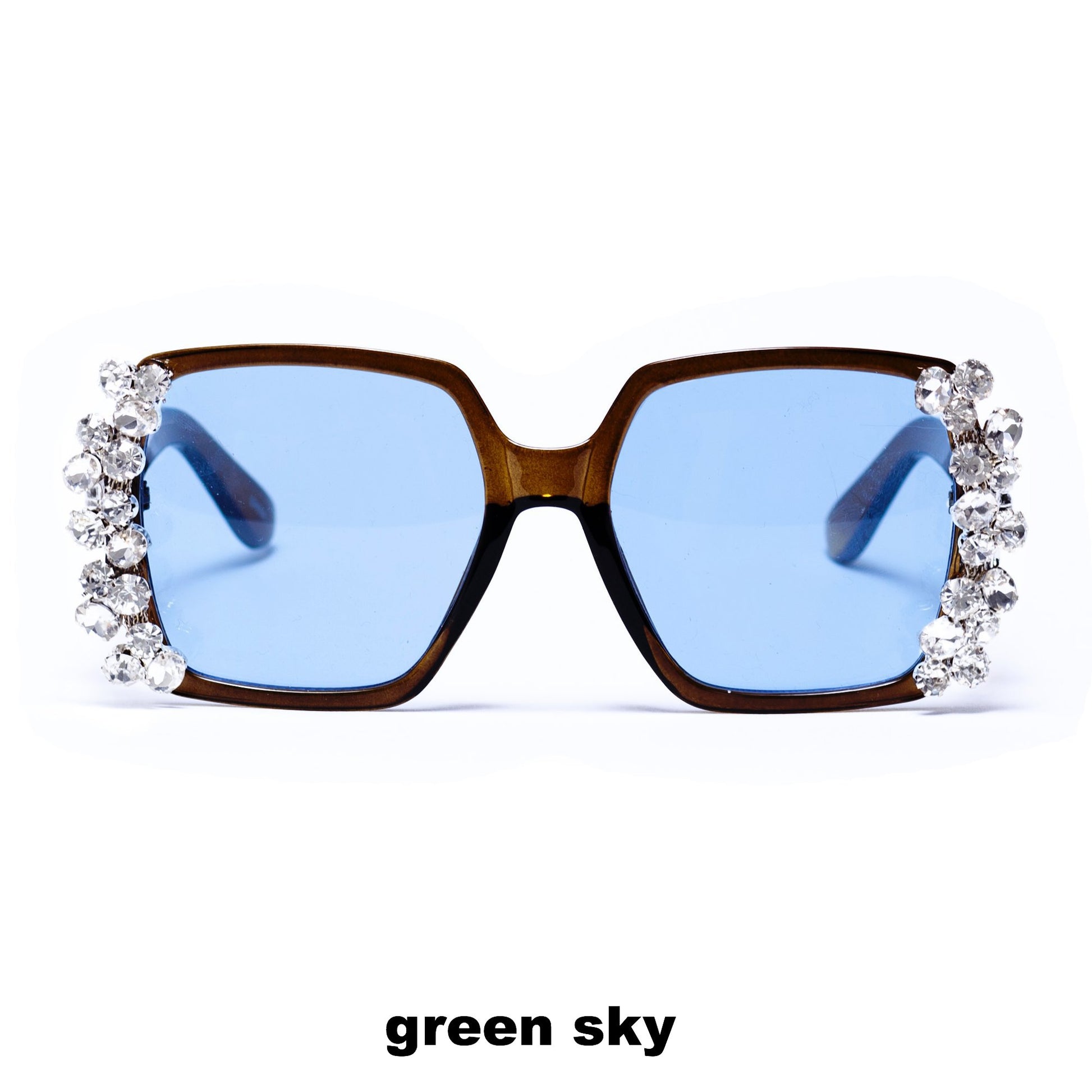 ICY DREAMS Green Sky - Green frame/blue lens Eyewear Sunglasses Collection- NRODA