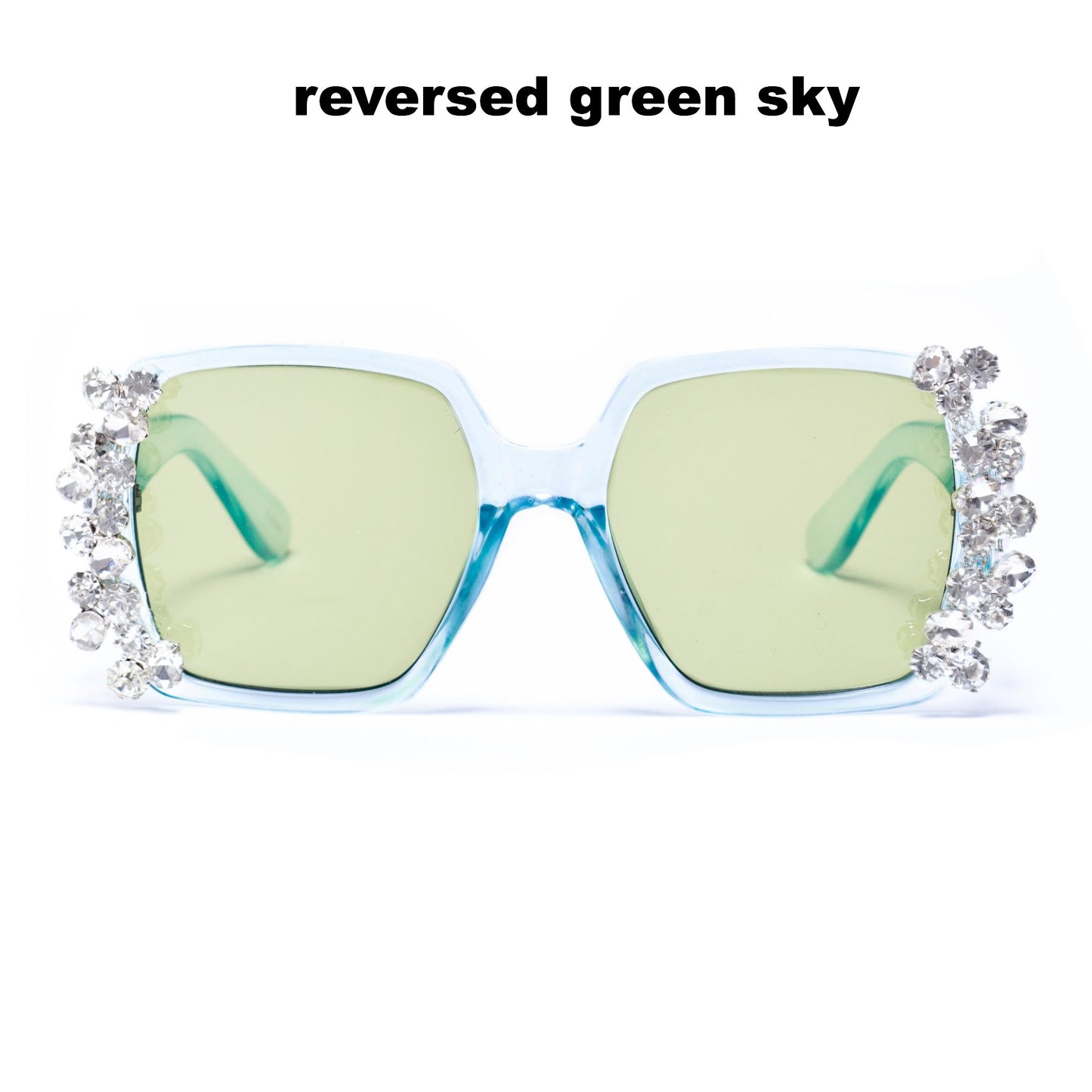 ICY DREAMS Reverse Green Sky - Blue frame/green lens Eyewear Sunglasses Collection- NRODA