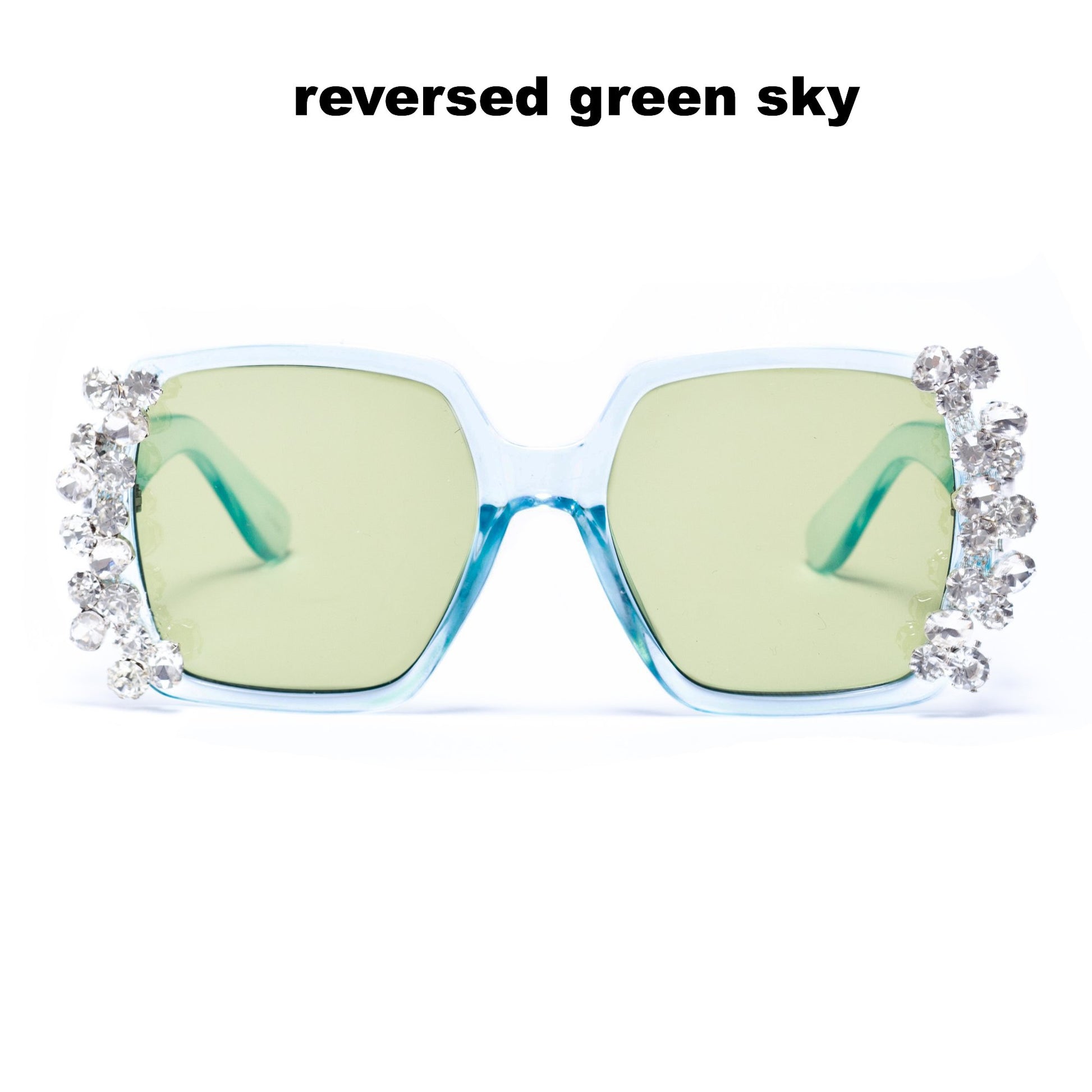 ICY DREAMS Reverse Green Sky - Blue frame/green lens Eyewear Sunglasses Collection- NRODA