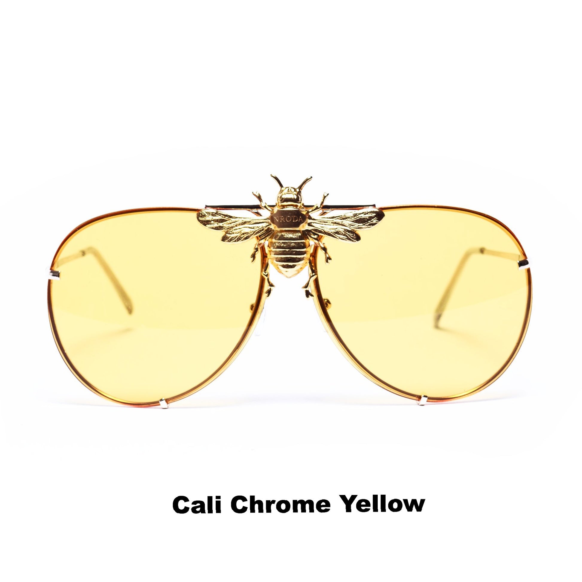 Rick Ross in I’ll Be Rich Forever Bee Sunglasses Yellow on Fox's Star Cali chrome yellow // FINAL SALE SUNNIES + OPTICS Sunglasses Collection- NRODA