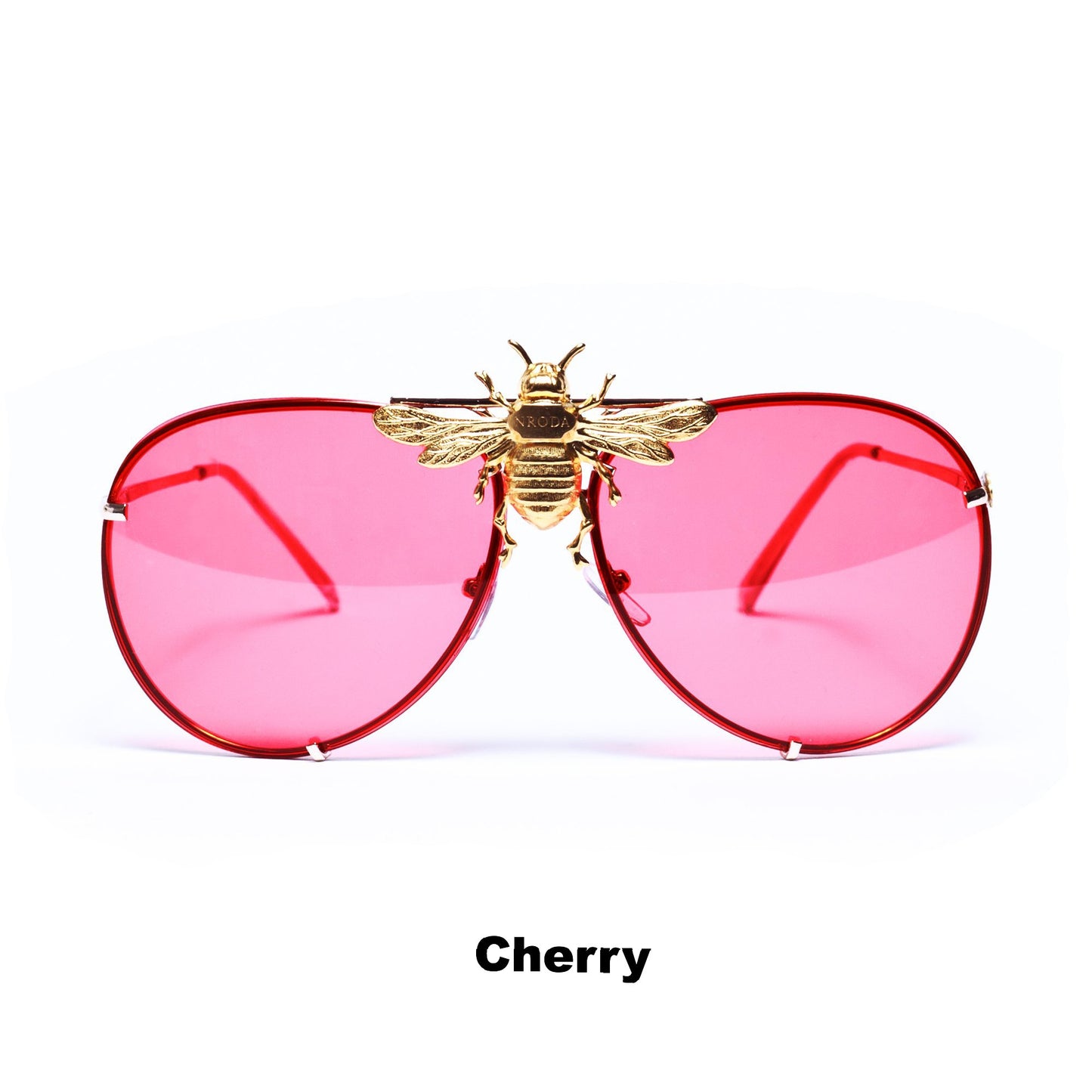 I’ll Be Rich Forever Bee Sunglasses: Primary Edition Cherry Red SUNNIES + OPTICS Sunglasses Collection- NRODA