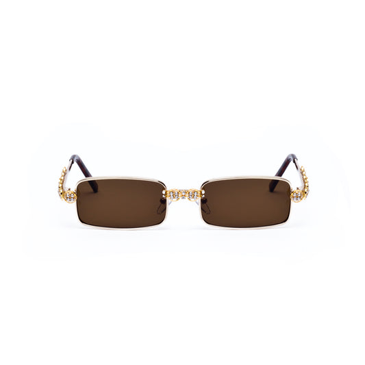 All About The Benjamins - Black Out Edition cocoa brown - gold frame/cocoa lens SUNNIES + OPTICS Sunglasses Collection- NRODA