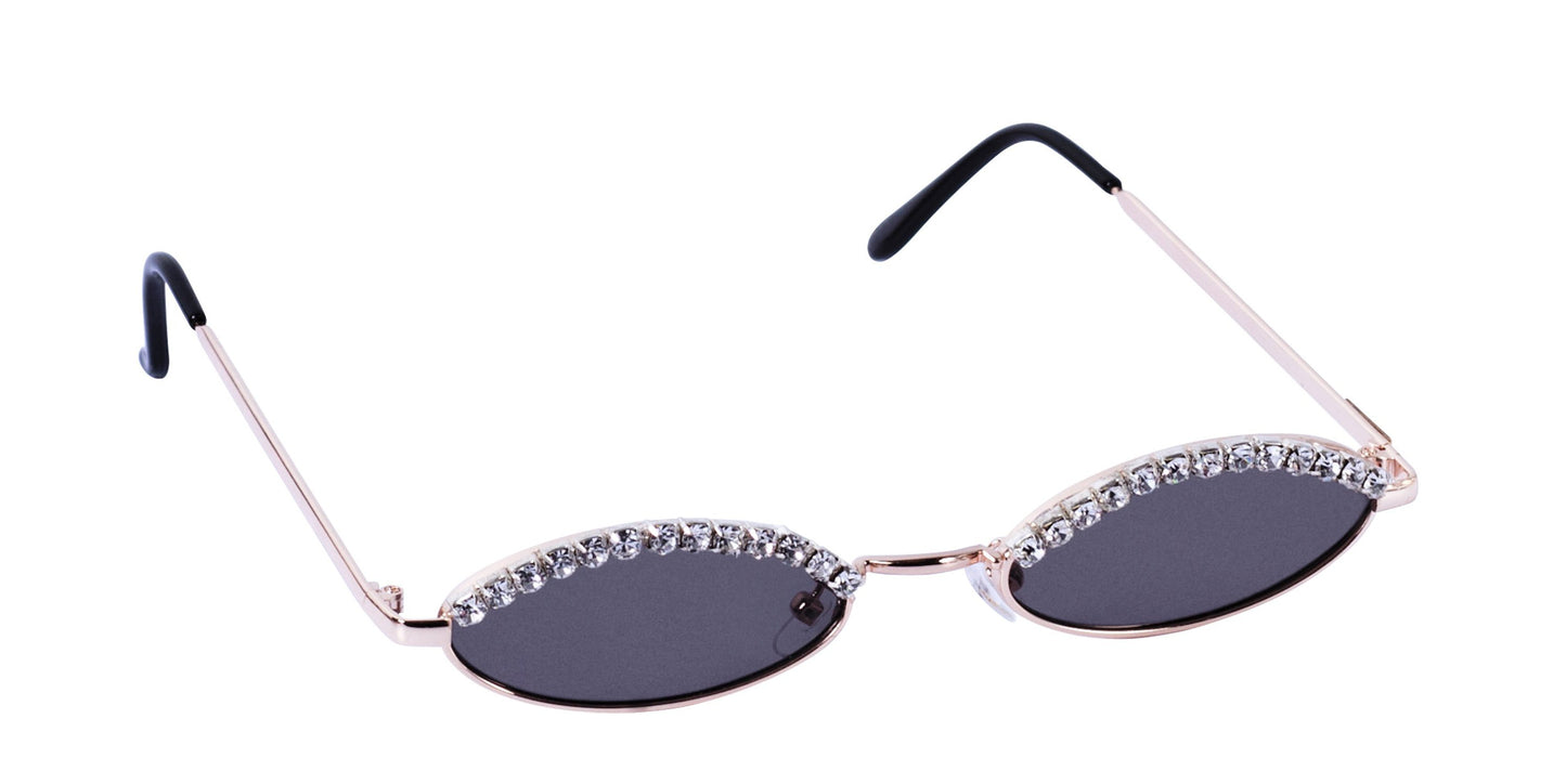 PEEPIN' YOU SUNNIES: Black Out Edition jet luxe - gold frame SUNNIES + OPTICS Sunglasses Collection- NRODA