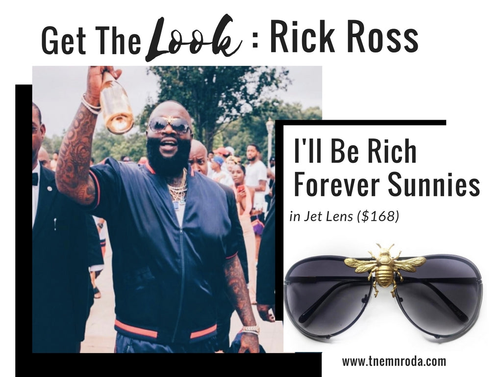 PREORDER: I’ll Be Rich Forever Bee Sunglasses: Black Out Edition  SUNNIES + OPTICS Sunglasses Collection, Tnemnroda man- NRODA