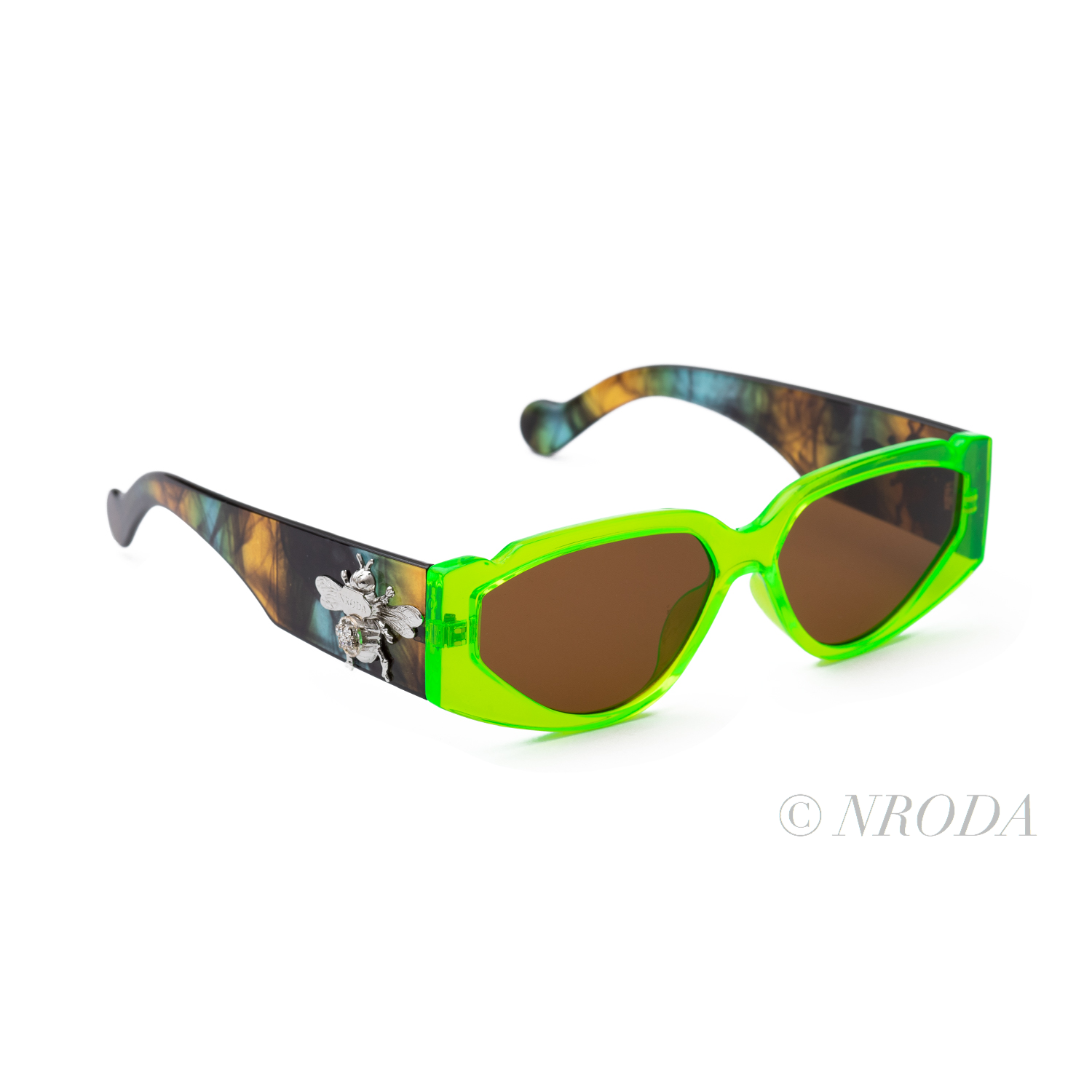 Nroda Gianni Love Bee - Gemstone edition Peridot Green Eyewear Sunglasses Collection, Tnemnroda man- NRODA