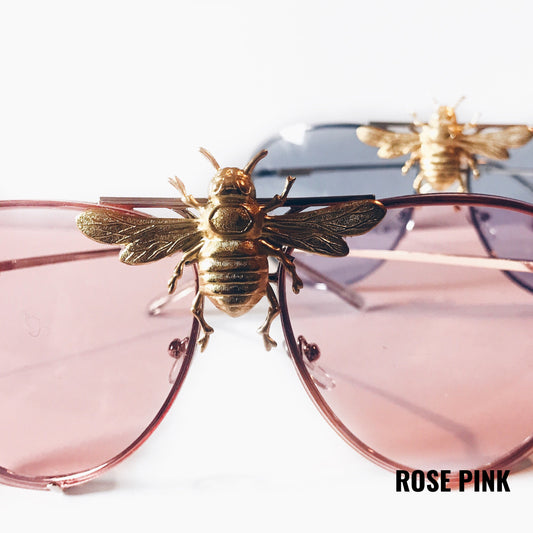 Rick Ross in I’ll Be Rich Forever Bee Sunglasses Rose Rose pink SUNNIES + OPTICS Sunglasses Collection- NRODA